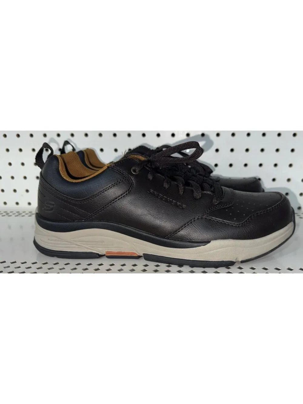 Skechers Relaxed Fit Benago Treno Mens Leather Casual Walking Shoes Size 12